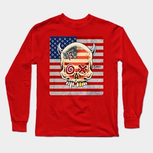 American Skull Long Sleeve T-Shirt